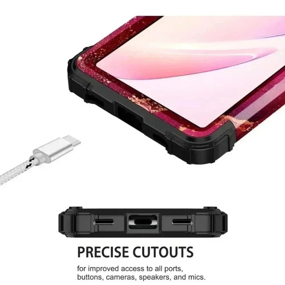 Google Pixel 6 Pro Case,Heavy Duty Shockproof Protection Wine Red (New) - Picture 14 of 16